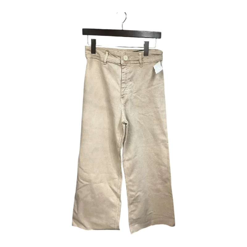 Pants Cropped By Zara In Beige, Size: 6