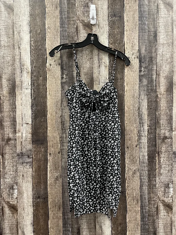 Black & White Dress Casual Short Shein, Size M