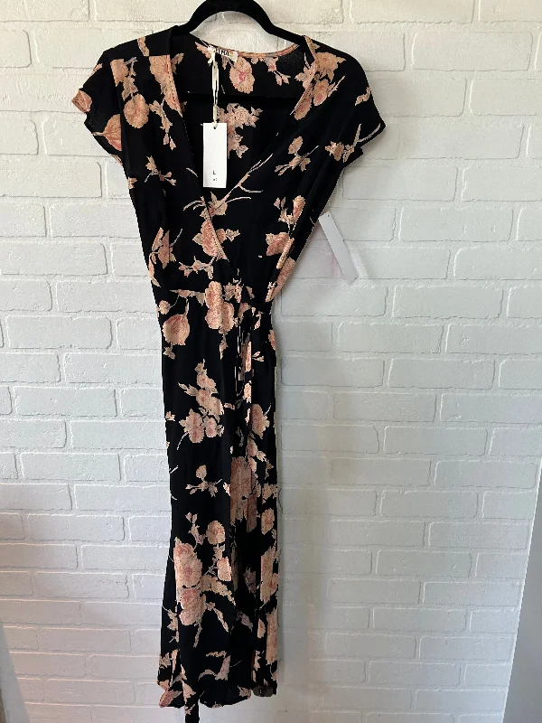 Black & Tan Dress Casual Maxi NEEMA CALIFORNIA, Size L