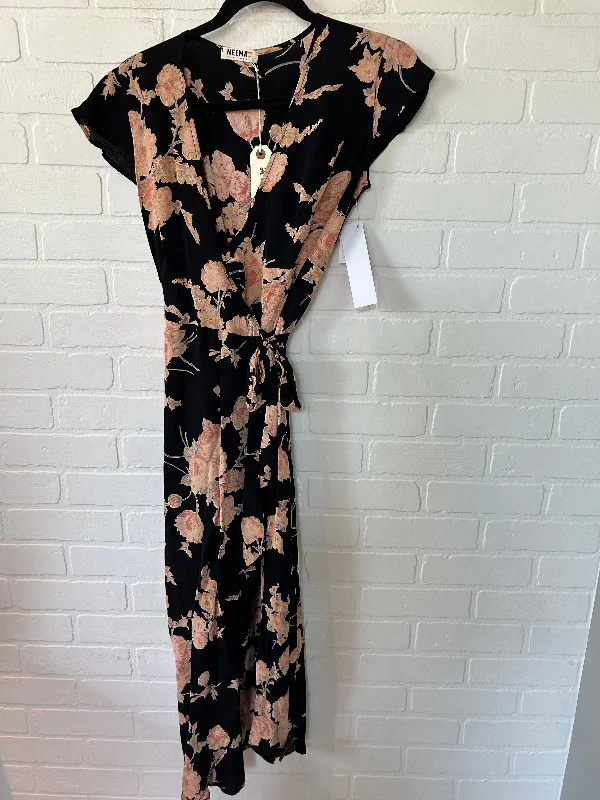 Black & Tan Dress Casual Maxi  NEEMA CALIFORNIA, Size S