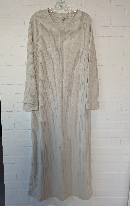 Cream Dress Casual Maxi Old Navy, Size Xl