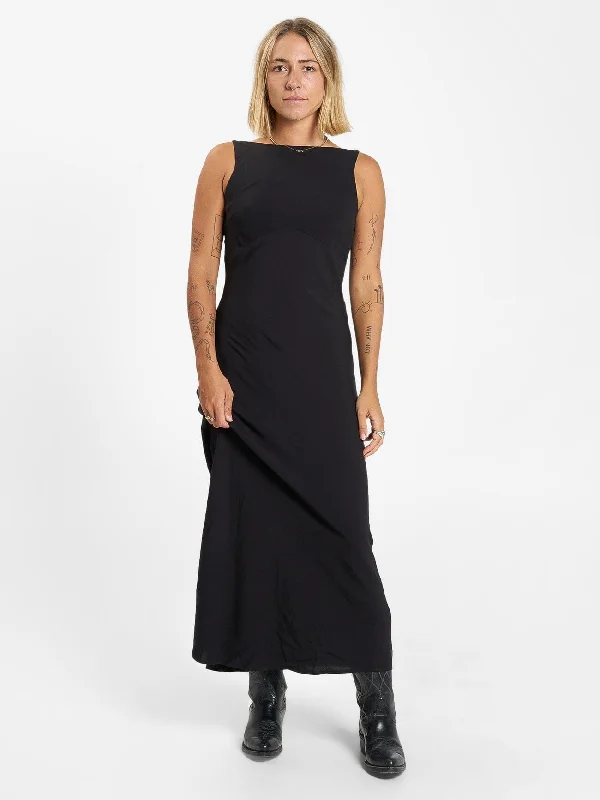 Xavier Bias Dress - Black